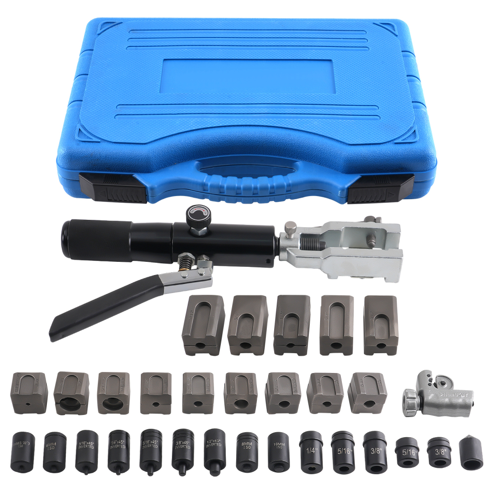 45° Brake Flaring Kit Hydraulic Fuel Line compatible for GM Dies 3/16 1/4 3/8 1/2 Cutter