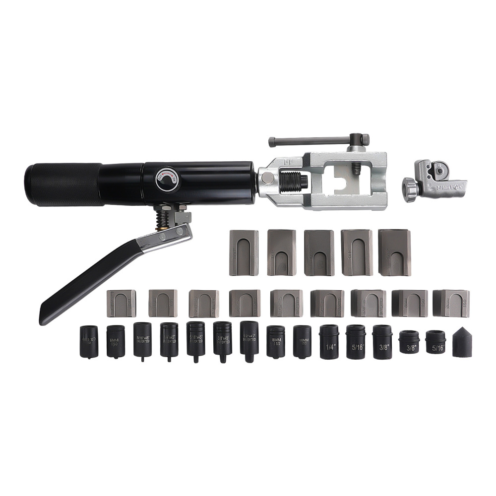 45° Brake Flaring Kit Hydraulic Fuel Line compatible for GM Dies 3/16 1/4 3/8 1/2 Cutter