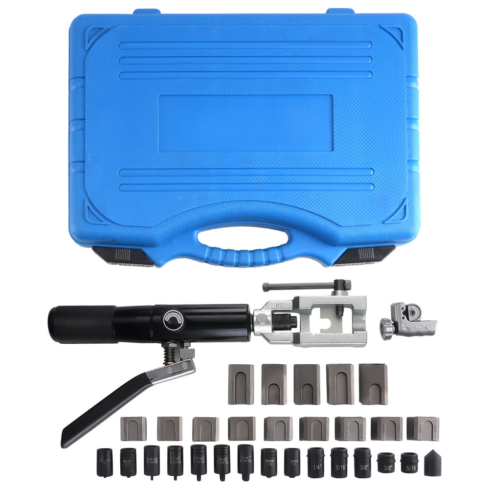 45° Brake Flaring Kit Hydraulic Fuel Line compatible for GM Dies 3/16 1/4 3/8 1/2 Cutter