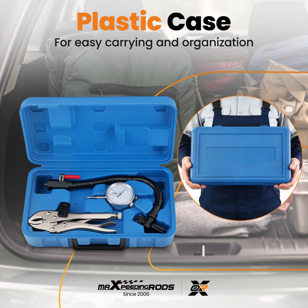 Brake Disc Run Out Kit with DTI Gauge + Ball Joint Wear Tool And Locking Pliers