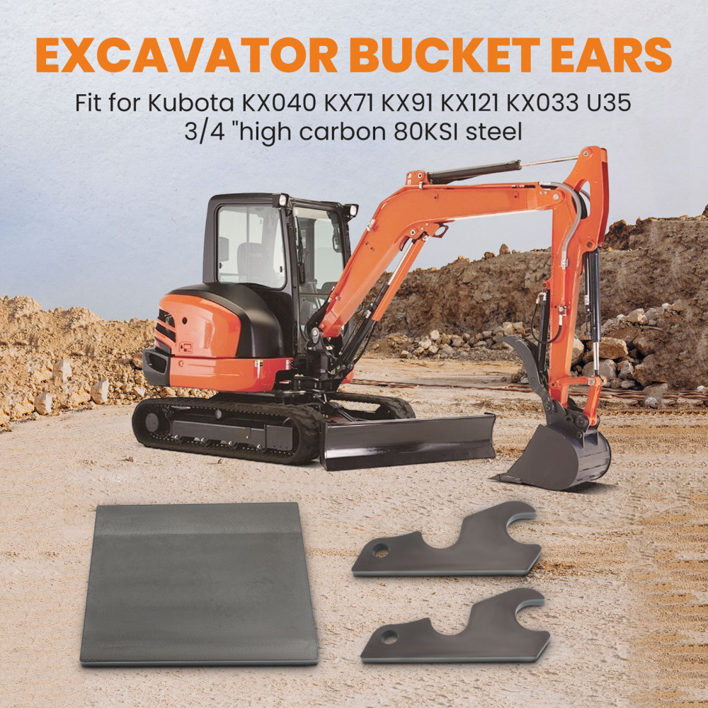 Excavator Quick Change Adaptor Ears Mount Plate compatible for Kubota KX040 KX71 KX033 U35