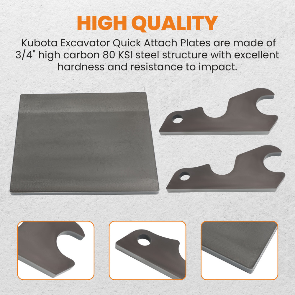 Excavator Quick Change Adaptor Ears Mount Plate compatible for Kubota KX040 KX71 KX033 U35