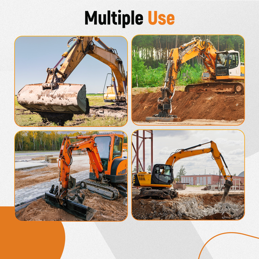 Construction Grade Bucket Ears compatible for Kubota U-55 KX057 KX191 Quick Attach Set