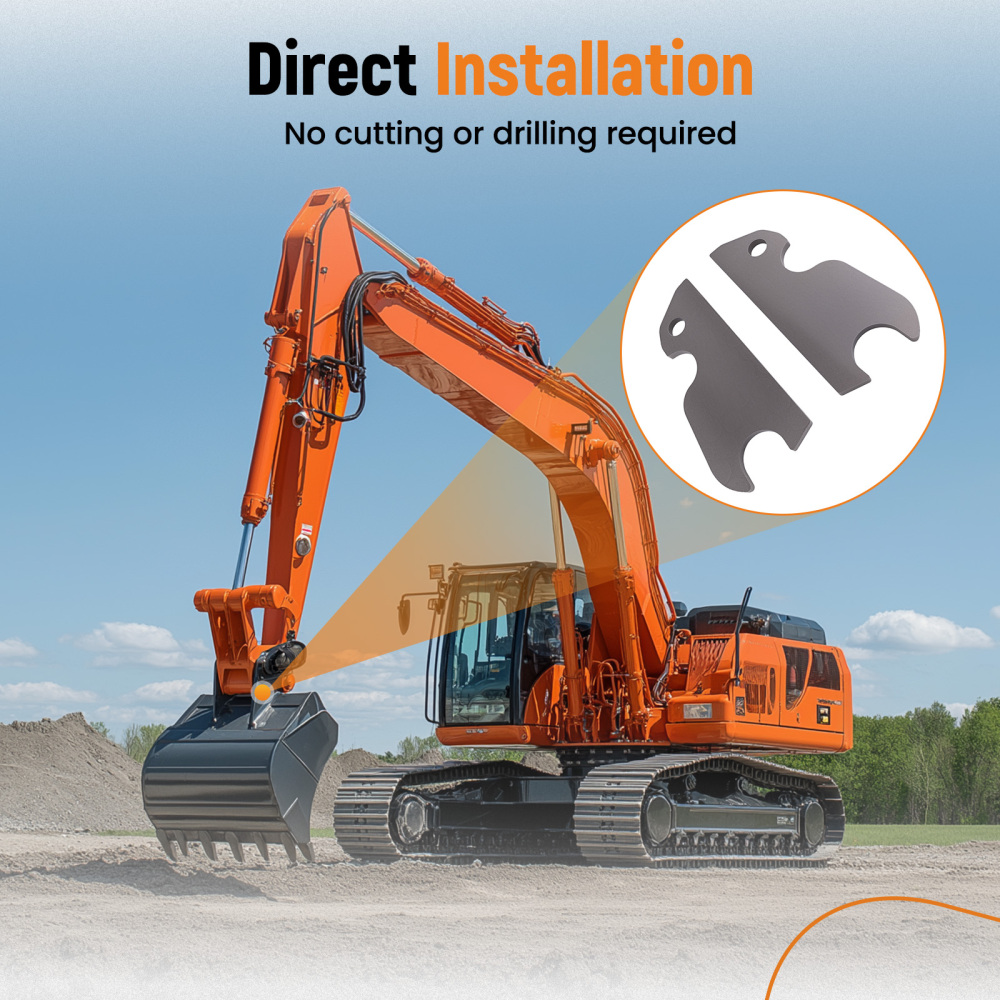 Construction Grade Bucket Ears compatible for Kubota U-55 KX057 KX191 Quick Attach Set