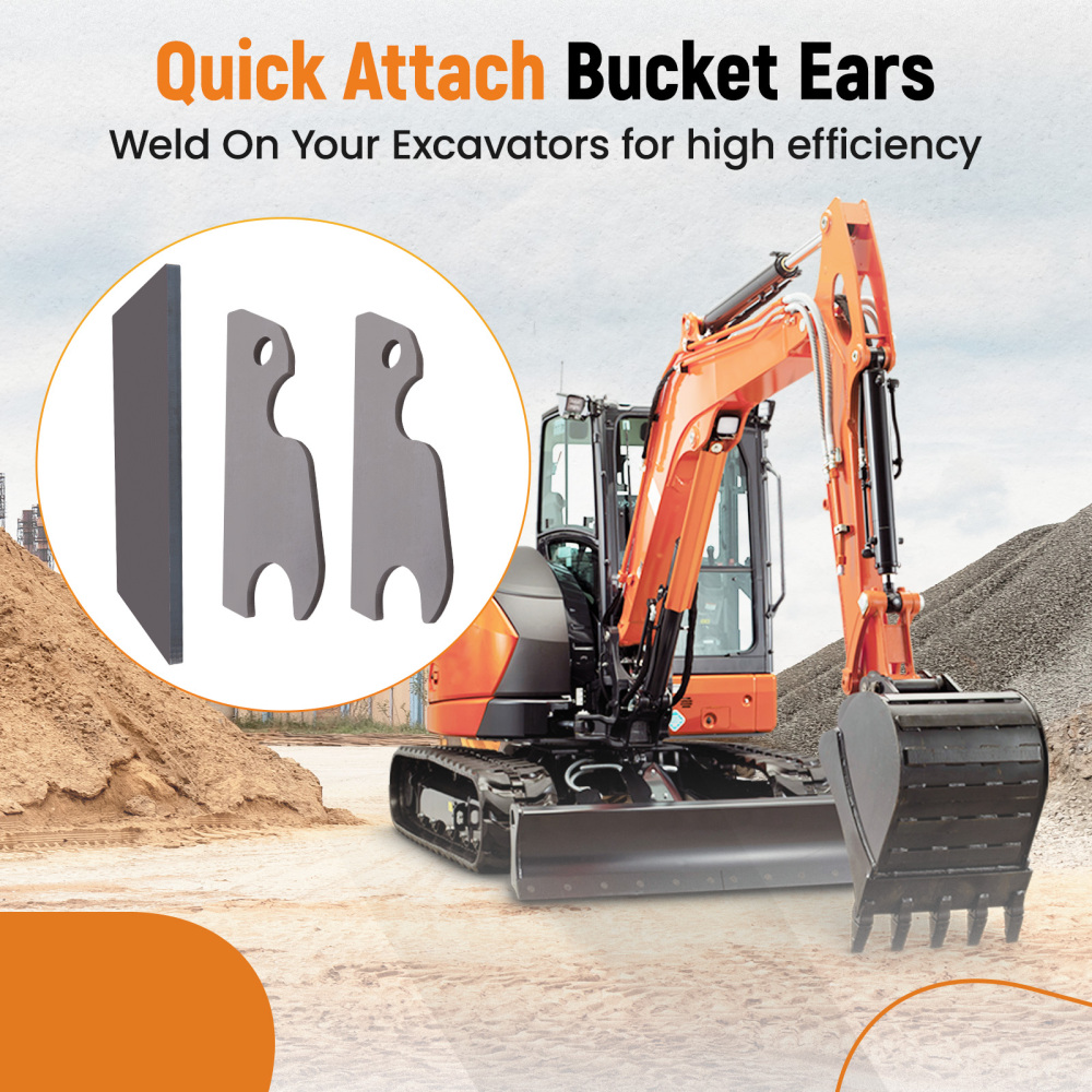 Excavator Quick Attach Bucket Ears Attachment compatible for Kubota U55KX191Newest