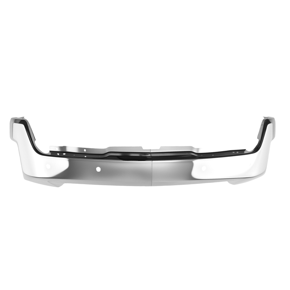 Front Bumper Steel compatible for Chevy Silverado 1500 2019-2022 Chrome Split Type