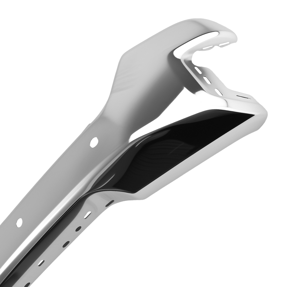Front Bumper Steel compatible for Chevy Silverado 1500 2019-2022 Chrome Split Type