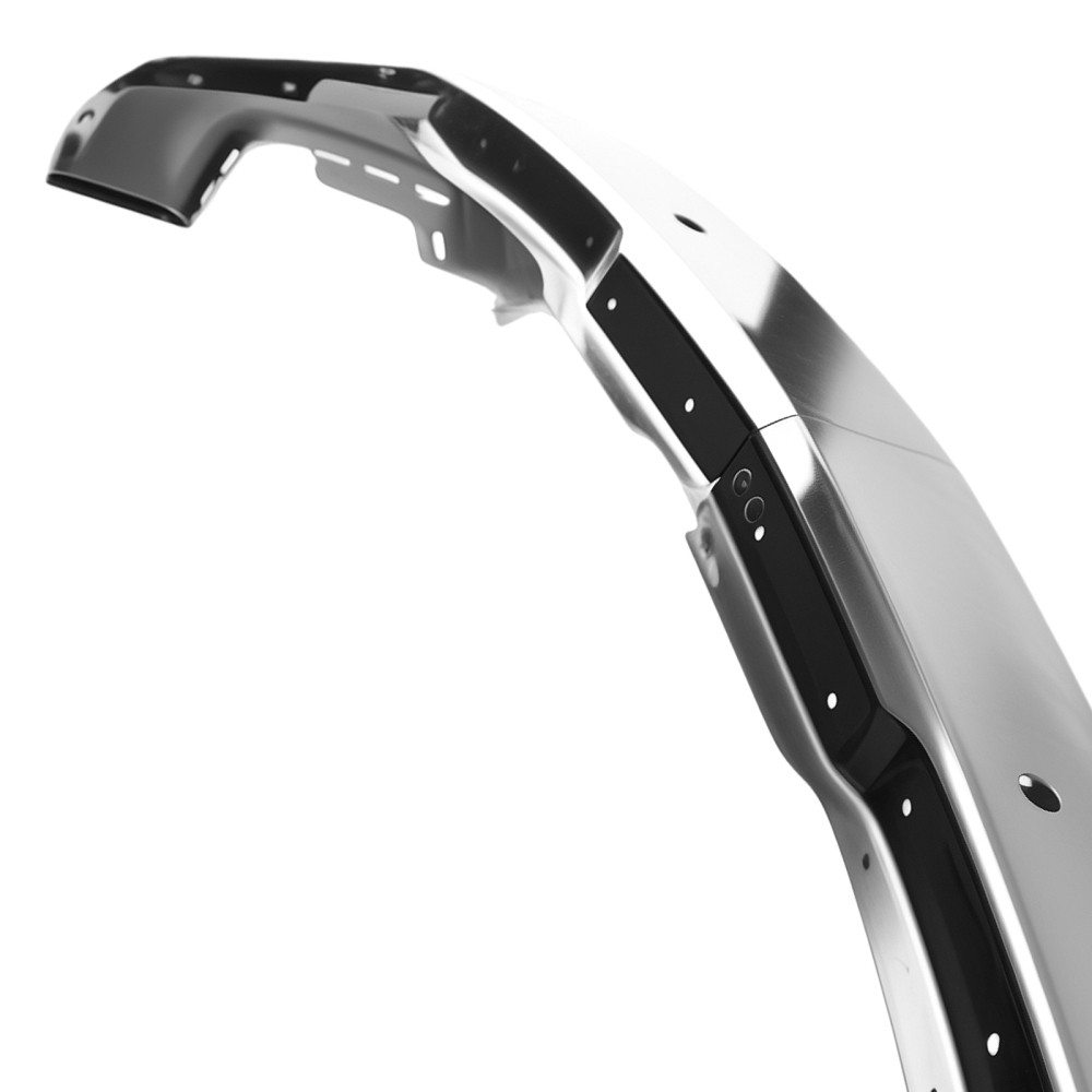 Front Bumper Steel compatible for Chevy Silverado 1500 2019-2022 Chrome Split Type
