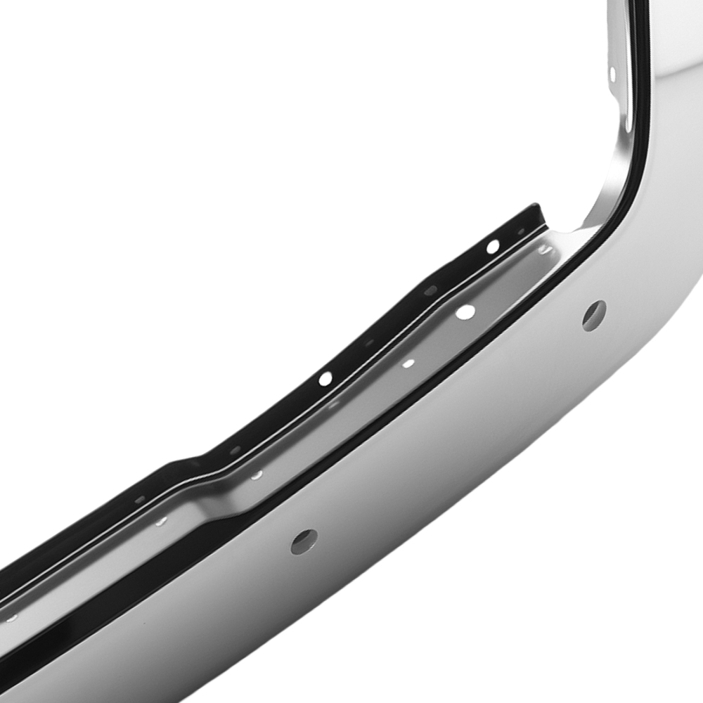 Front Bumper Steel compatible for Chevy Silverado 1500 2019-2022 Chrome Split Type