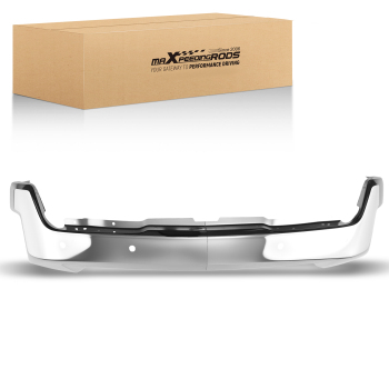 Front Bumper Steel compatible for Chevy Silverado 1500 2019-2022 Chrome Split Type