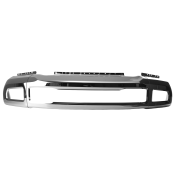 Front Bumper Face compatible for Ford F-250 Super Duty 2017-2019 Chrome Steel Split