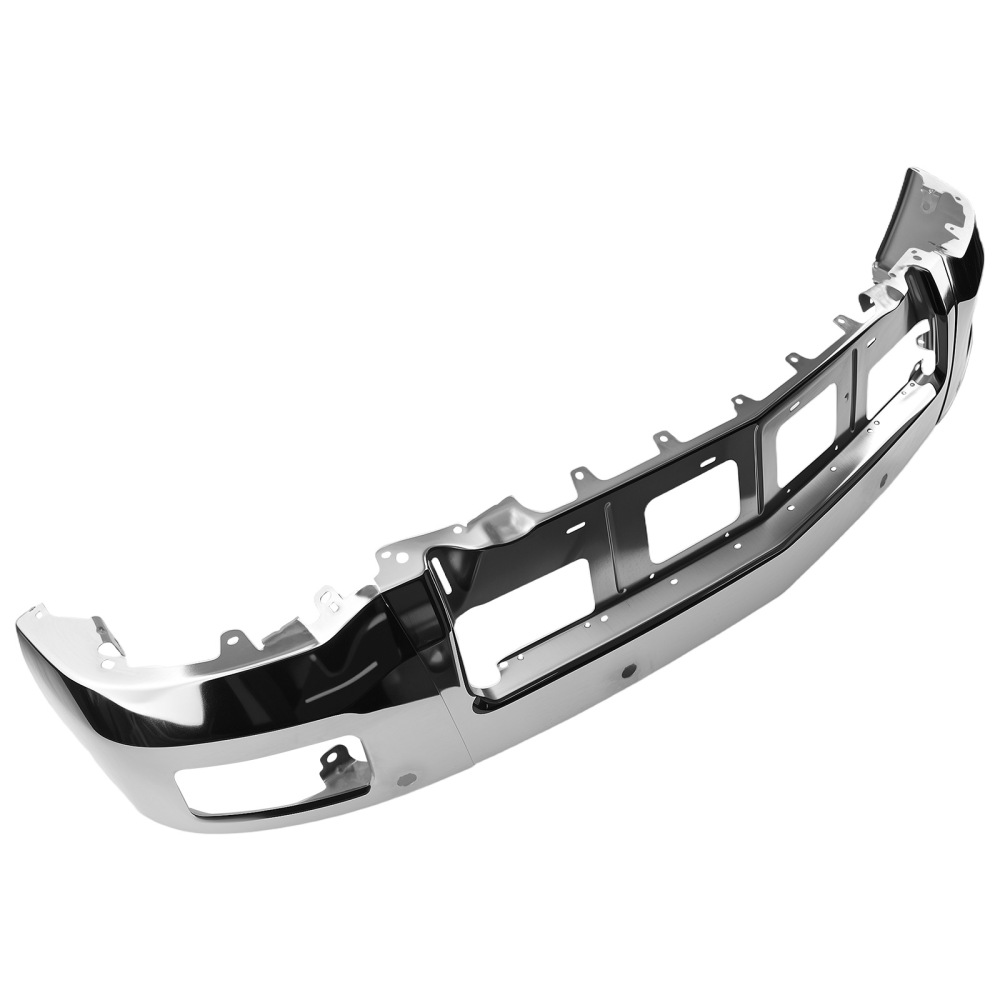 Chrome Front Bumper Face compatible for Chevrolet Silverado 1500 14-15 Steel Split
