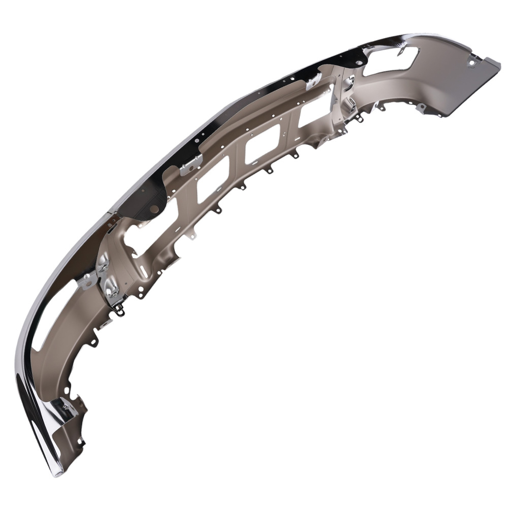 Chrome Front Bumper Face compatible for Chevrolet Silverado 1500 14-15 Steel Split