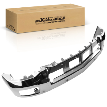 Chrome Front Bumper Face compatible for Chevrolet Silverado 1500 14-15 Steel Split