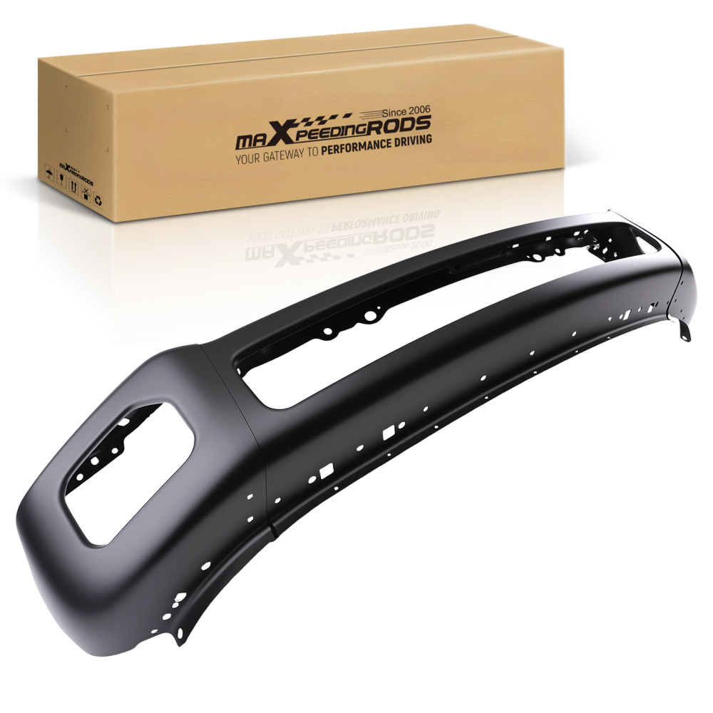 Black Front Bumper Face Bar compatible for Ford F-250 F-350 F-450 2011-2016 Steel