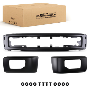 Front Bumper Face Bar compatible for Ford F-150 2015-17 FL3Z17757FA Steel Black
