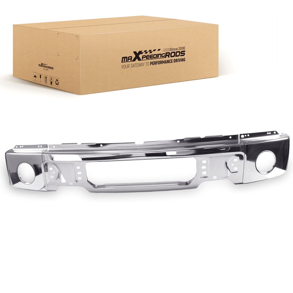 Bar Front Chrome Bumper Steel compatible for Ford F-150 2009-2014 Split FO1002411