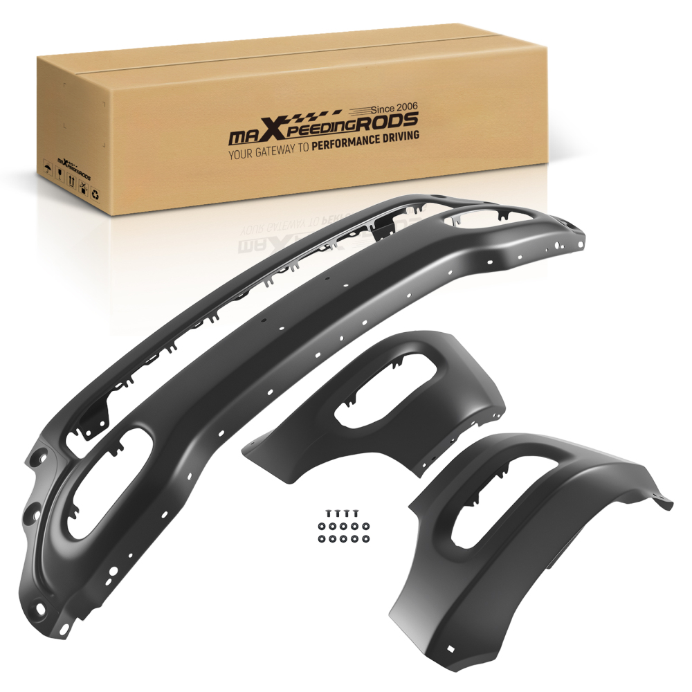 Black Front Bumper Face Bar compatible for Ram 1500 19-24 5ZB41TZZAD CH1002406