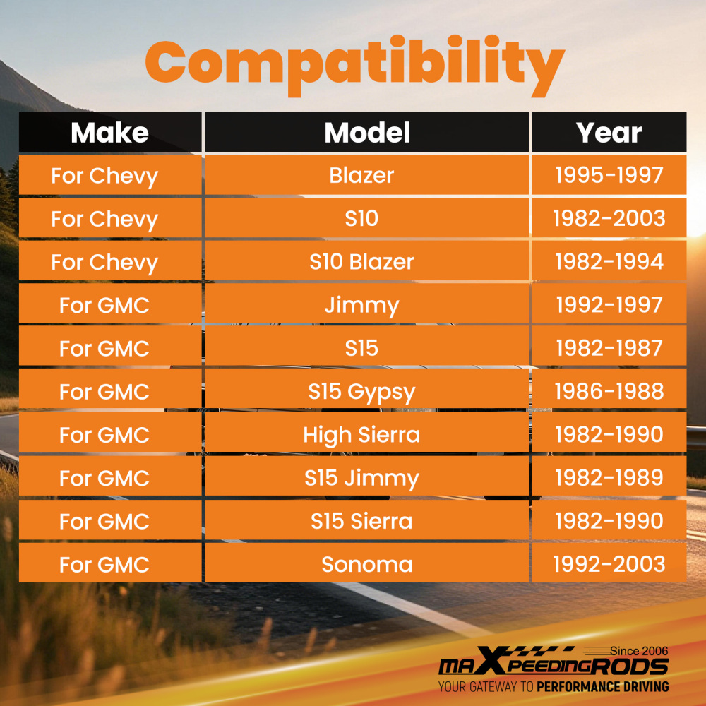 Axle C-notch Kit compatible for Chevy S10 Blazer compatible for GMC Sonoma 1982-2003 Steel 5mm