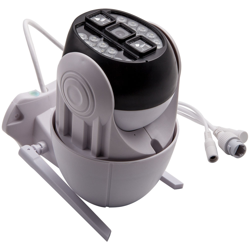 Weatherproof Outdoor Camera 1080P Pan Tilt Zoom Remote View UK Plug compatible for White