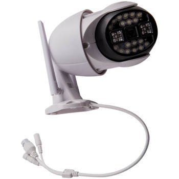 Weatherproof Outdoor Camera 1080P Pan Tilt Zoom Remote View UK Plug compatible for White