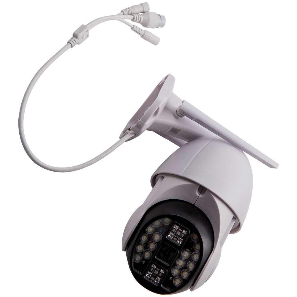 Weatherproof Outdoor Camera 1080P Pan Tilt Zoom Remote View UK Plug compatible for White