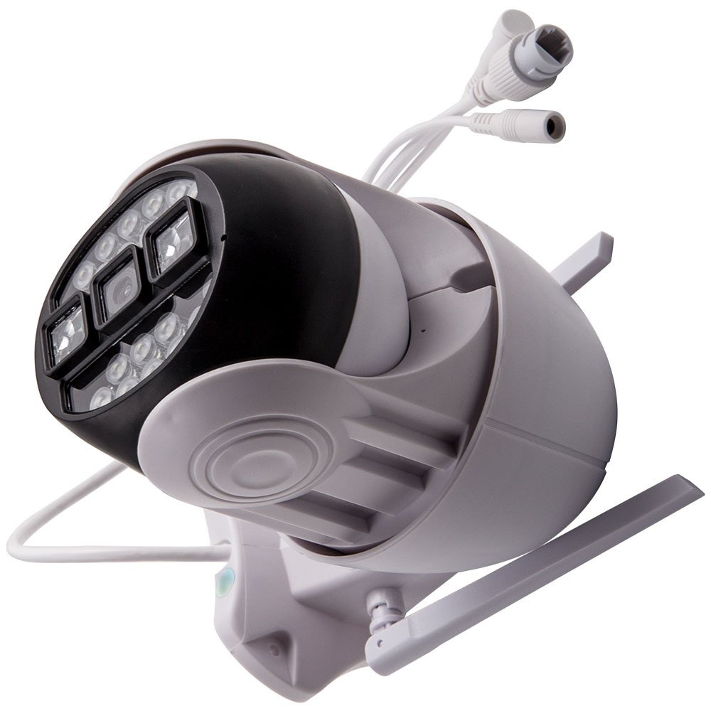 Weatherproof Outdoor Camera 1080P Pan Tilt Zoom Remote View UK Plug compatible for White