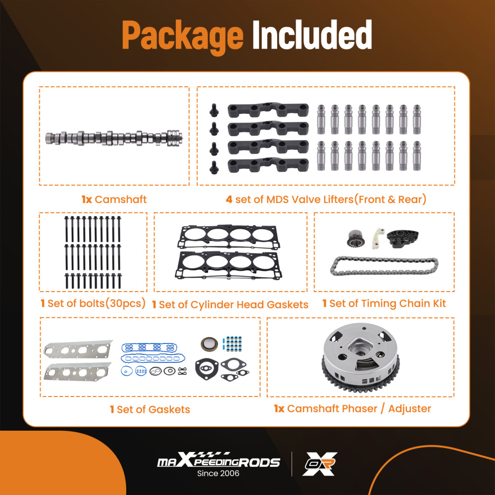 MDS Camshaft Lifters Kit w/ VVT compatible for Dodge Durango Adventurer 5.7 53021726BC compatible for V8