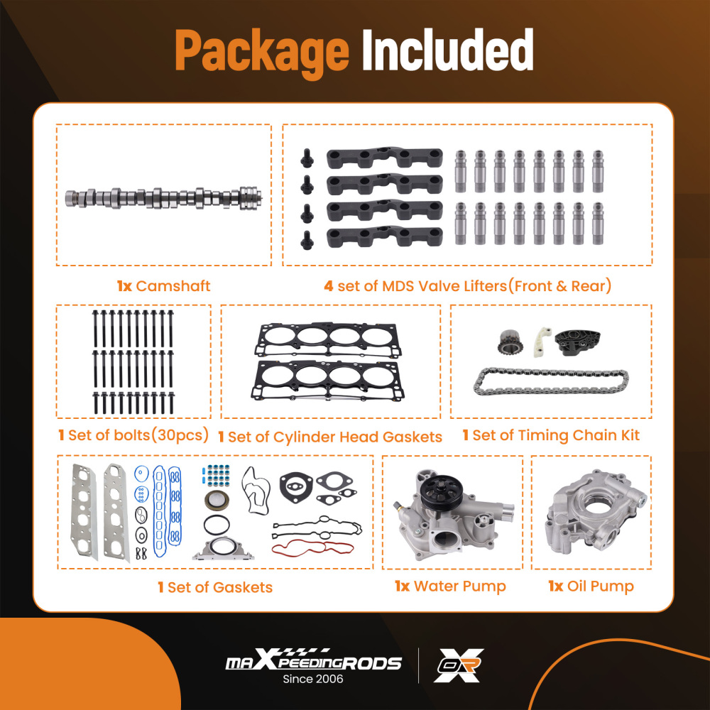 MDS Camshaft Lifter Kit Oil Pump compatible for Dodge Ram 1500 ST compatible for Tradesman Laramie 5.7L compatible for V8