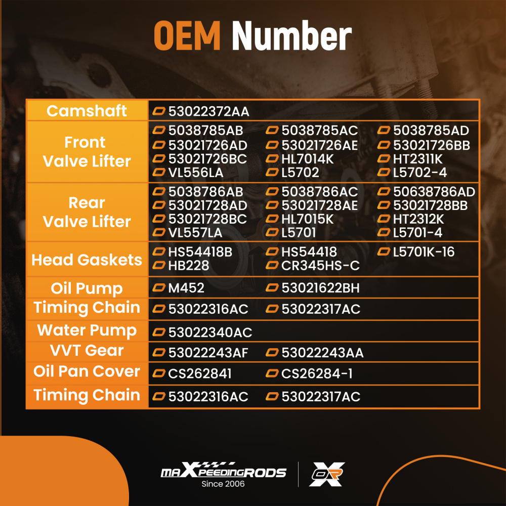 MDS Lifters Hydraulic Roller Cam Kit compatible for Ram 1500 ST 5.7L compatible for V8 11-19