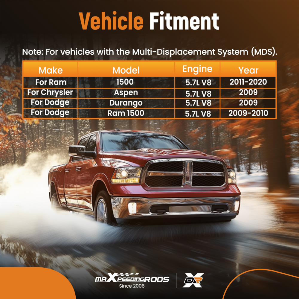 MDS Lifters Hydraulic Roller Cam Kit compatible for Ram 1500 ST 5.7L compatible for V8 11-19