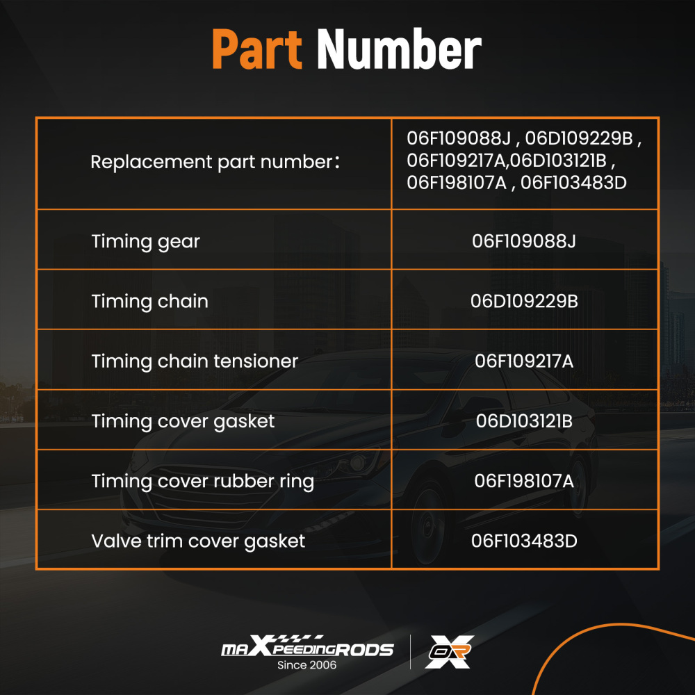 Timing Chain Camshaft compatible for Audi A3 A4 TT Swagen Volk Eos compatible for Golf GTI Passat Jetta