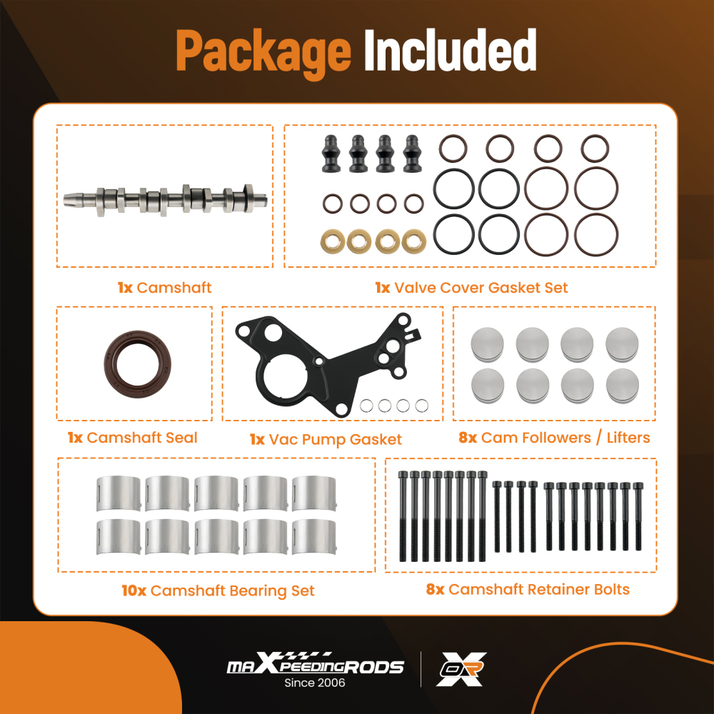 Camshaft Bearing Lifters Set compatible for VW Multivan T5 2,5 TDI AXD AXE BLK 070109101P