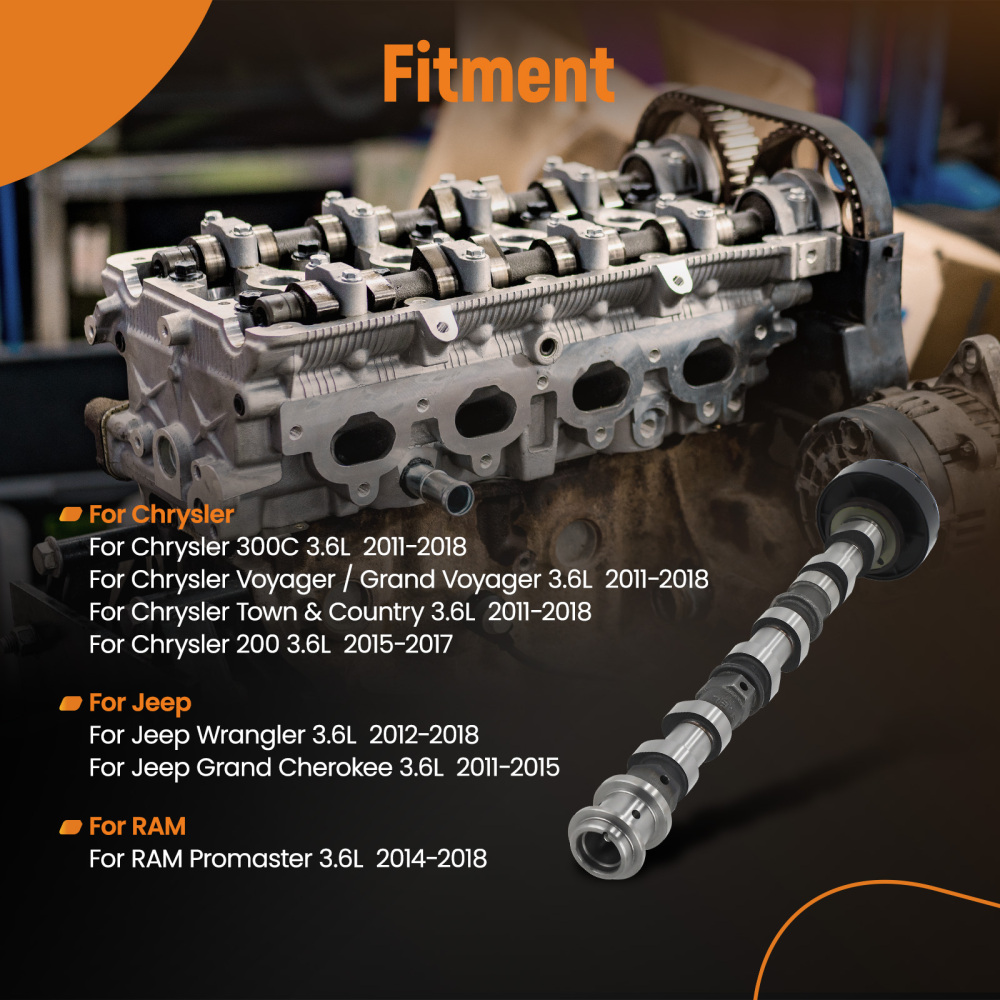 Exhaust Camshaft Right Side compatible for Jeep Dodge Chrysler 300 3.6L 2011-2020 5184378AG