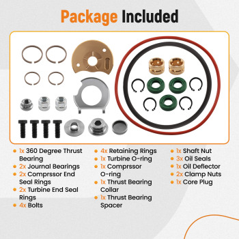 HE300 Turbo Rebuild Kit compatible for Dodge Ram Cummins 6.7L 2500 3500 2013 - 2018 5326054