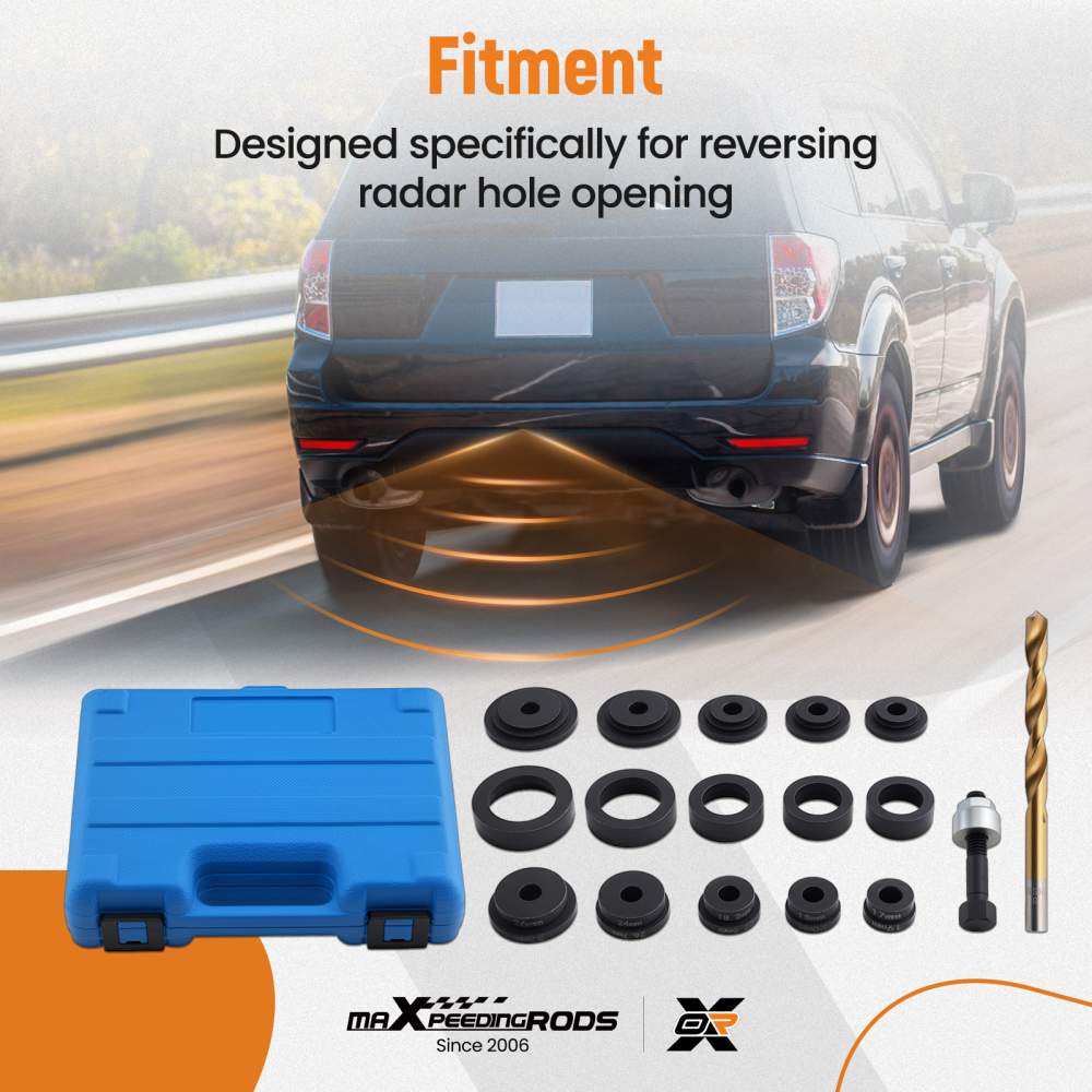 Automotive Bumper Cover Hole Punch Tool: Parking Sensor & Lens Hole Maker Cutter