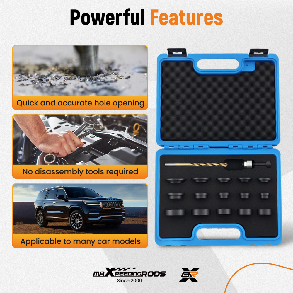 Automotive Bumper Cover Hole Punch Tool: Parking Sensor & Lens Hole Maker Cutter