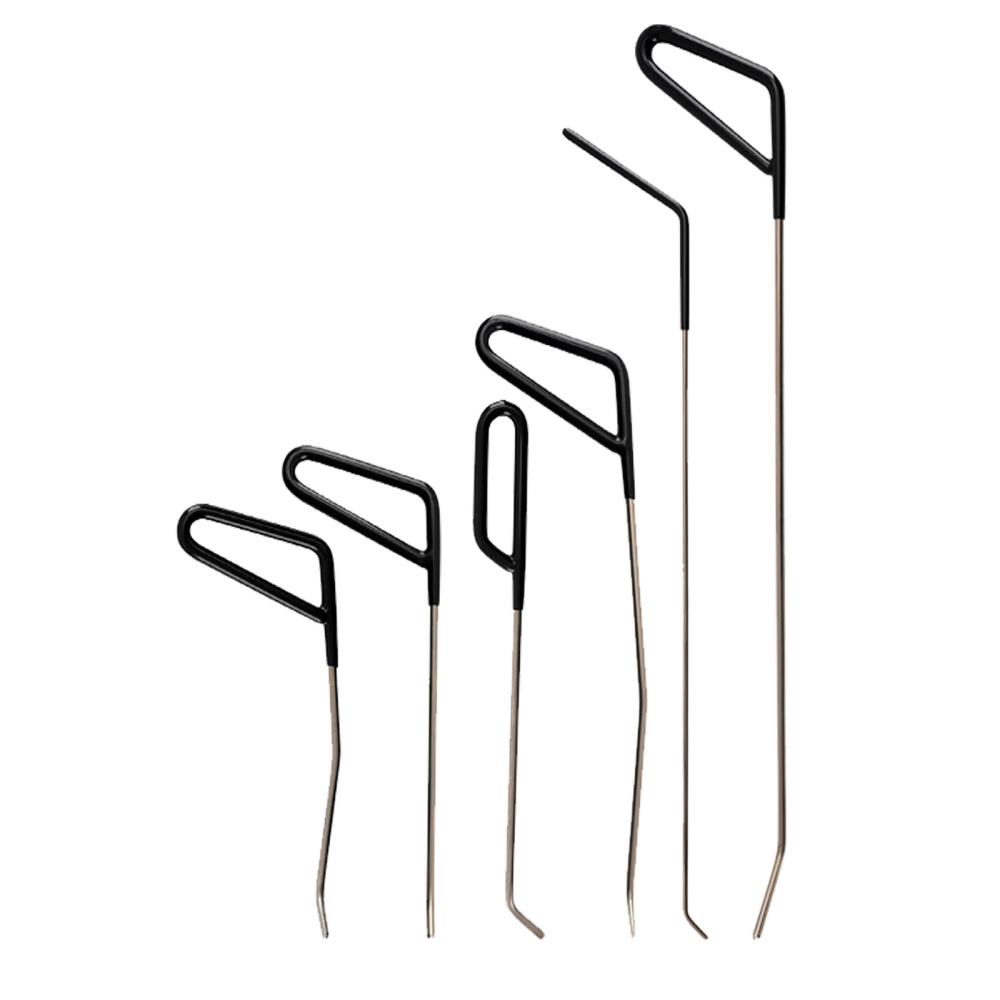 6pcs Paintless Dent Repair Tool Kit Stainless Steel PDR Rods Set 26-57cm