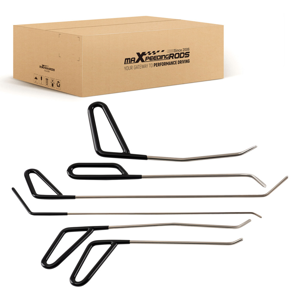 6pcs Paintless Dent Repair Tool Kit Stainless Steel PDR Rods Set 26-57cm