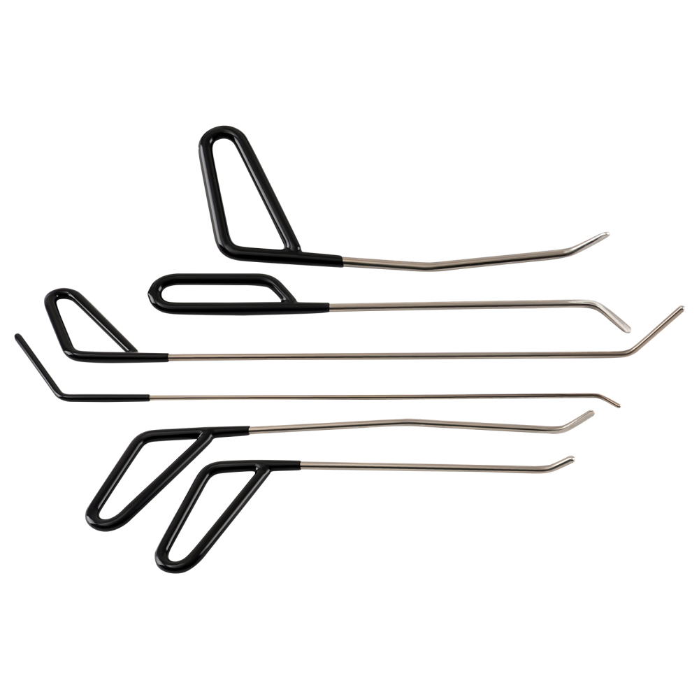 6pcs Dent Removal Kit Paintless Repair Stainless Steel Rods 26-57cm PDR