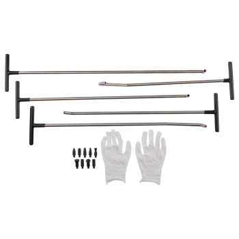 16Pcs Car Body Dent Repair Kit PDR Stainless Steel Rods Tapper Heads