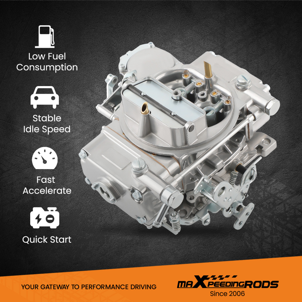 4 Barrel Carburetor Carb 0-1850S 600CFM compatible for Ford Chevy Mercury, Manual Choke