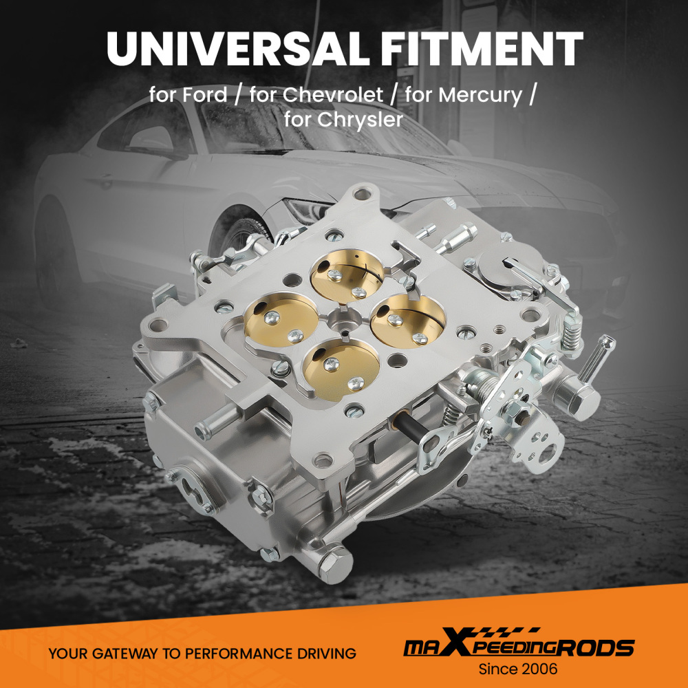 4 Barrel Carburetor Carb 0-1850S 600CFM compatible for Ford Chevy Mercury, Manual Choke