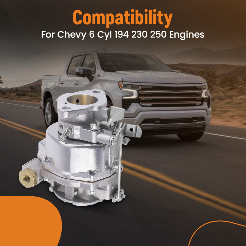 Carburatore Carb 1 Barrel for Rochester compatibile per Chevrolet 193 230 250 1963-1967 7023003