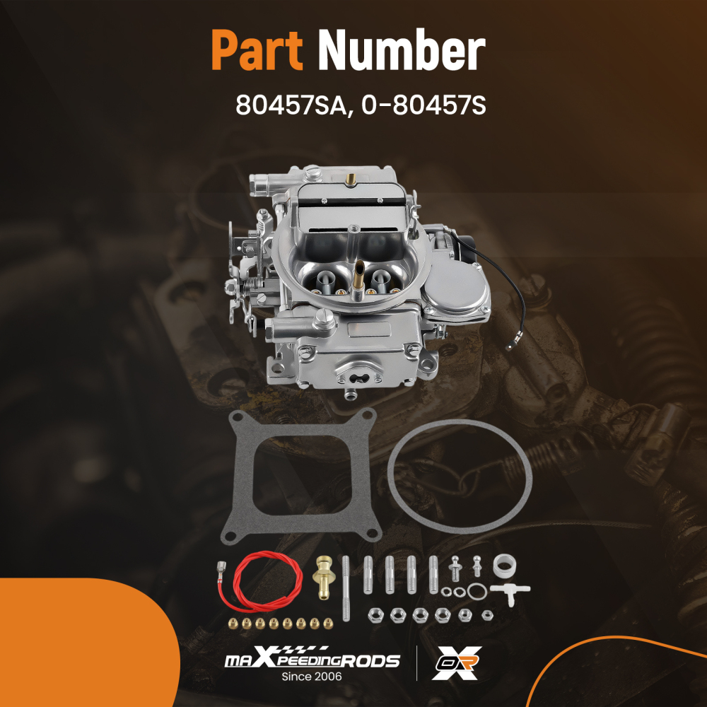600CFM 4 Barrel Carburetor Carb Kit for Electric Choke 0-80457S New