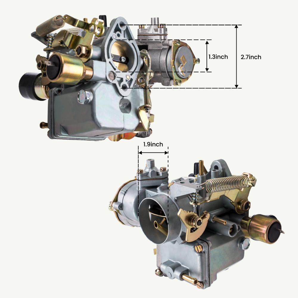 NEW dual 34 PICT-3 carburetor W/ screws 12V ELECTRIC Compatible for VW BEETLE 113129031K