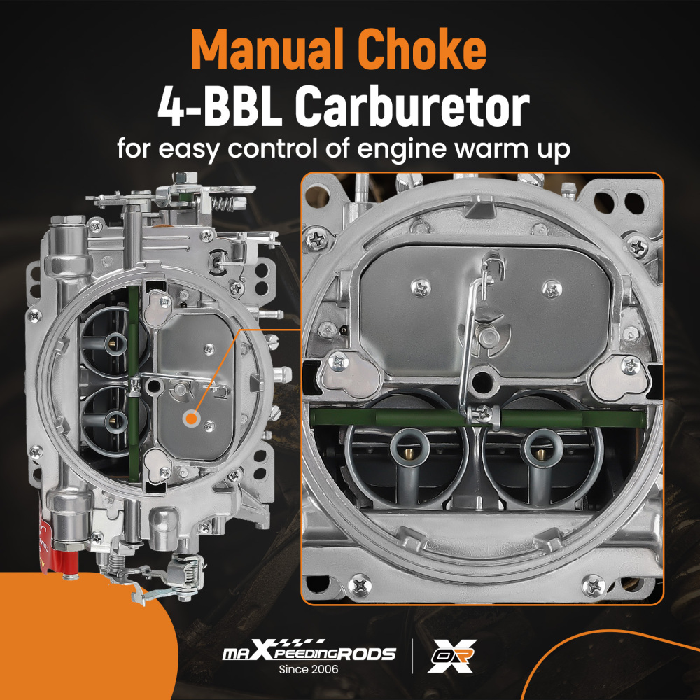 4 Barrel Carburetor Manual Choke 600 CFM w/ Gasket For 1405 Carb Carby