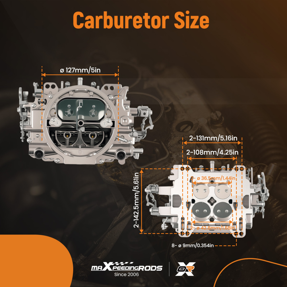 Carburatore 600 CFM compatibile per Chevy Corvette Camaro 5.0L-5.9L V8 1405 Alluminio