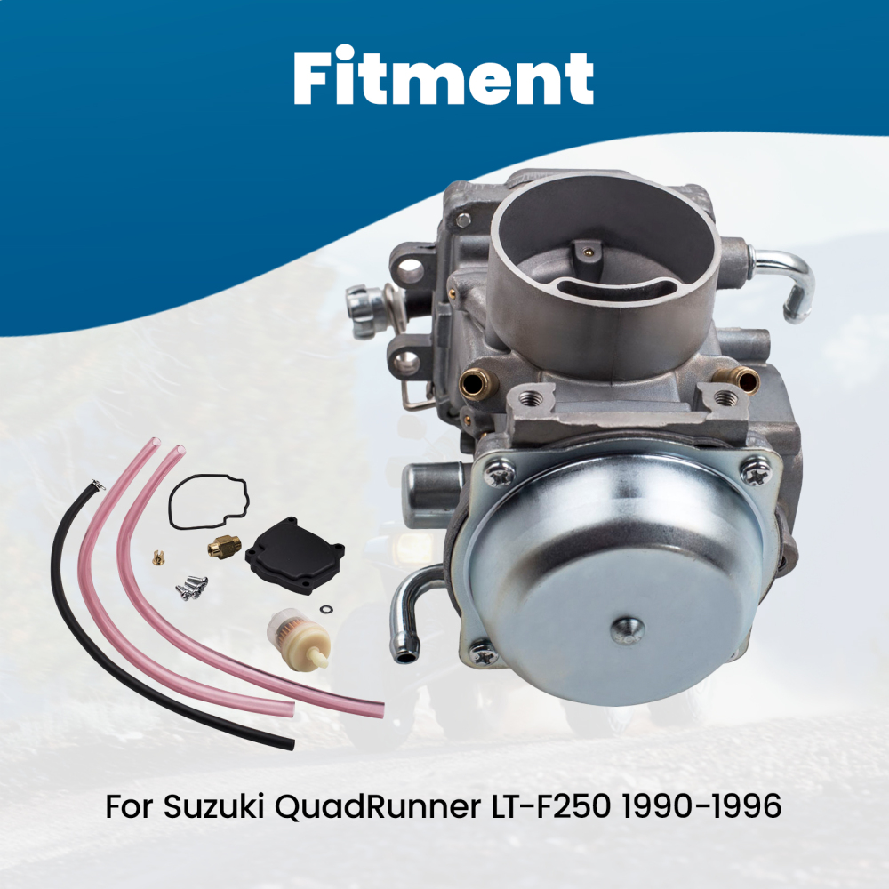 Carburetor Carby Kit compatible for Suzuki QuadRunner LTF250 13200-19B63 1990-1996 92 93 95