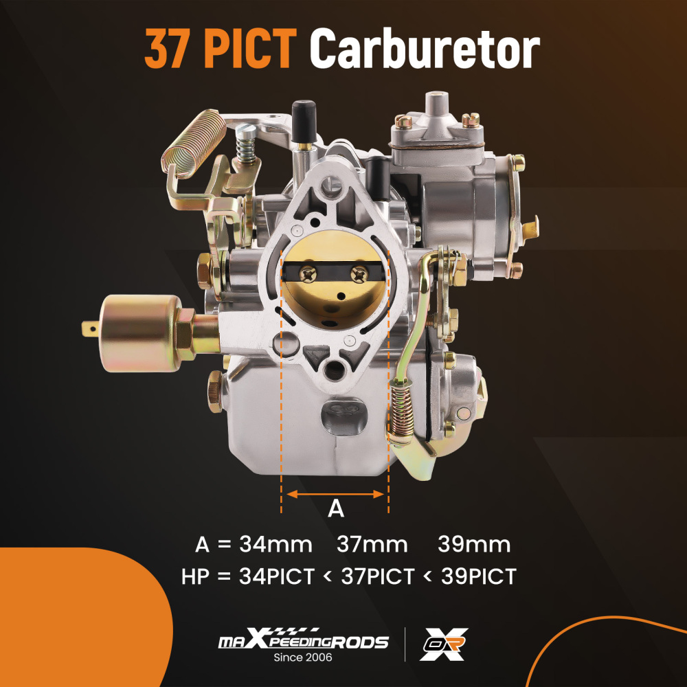37 Pict-3 Carburetor Carb w/ Gasket Kit compatible for VW Transporter 1969-1972 113129031K